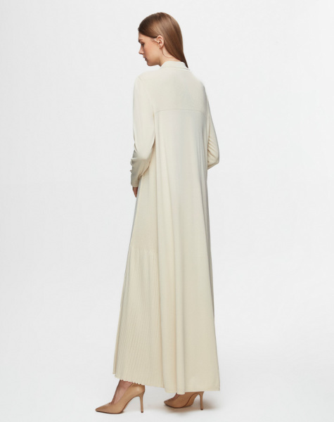 Gömlek Yaka Uzun Triko Sarı Hırka - 4