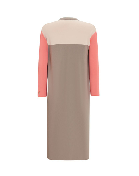 Fermuarlı Üç Renk Uzun 1179-GREY Hırka - 7