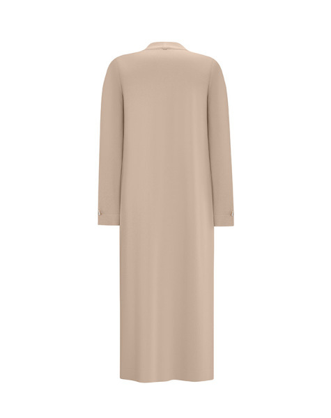 Verev Çizgili Uzun Taş Rengi Hırka - 2