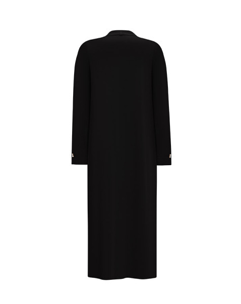 Verev Çizgili Uzun Siyah Hırka - 2