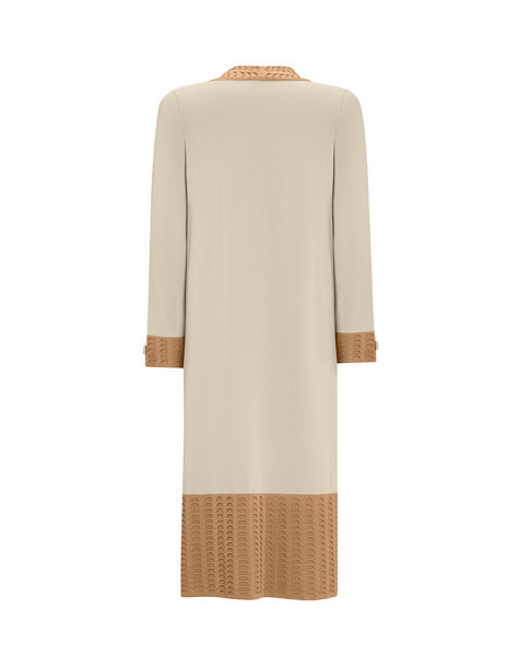 T25Y-9015 Örgü Teknikli İki Renk Triko Hırka 1412-BUTTER - MISS DALIDA (1)