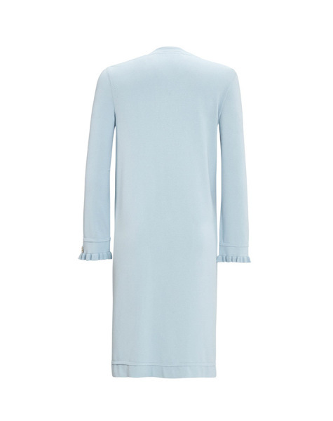  Önü Ve Bileği Fırfırlı Triko Mavi Hırka - 2