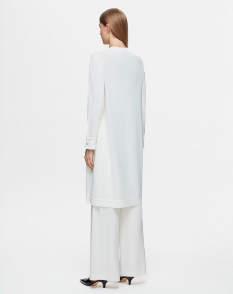 Ve Bileği Fırfırlı Triko Hırka Siyah - 3