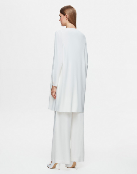  Önü Fıfırlı Düz Renk Ekru Hırka - 4