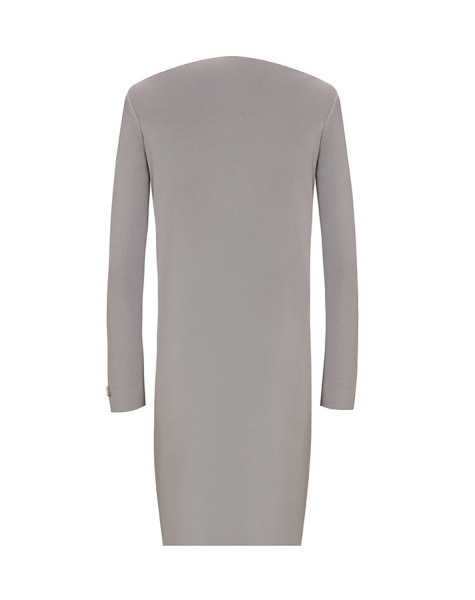 Önü Fıfırlı Düz Renk Gri Hırka - MISS DALIDA (1)