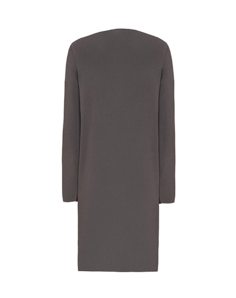 Önü Fıfırlı Düz Renk Antrasit Hırka - 2