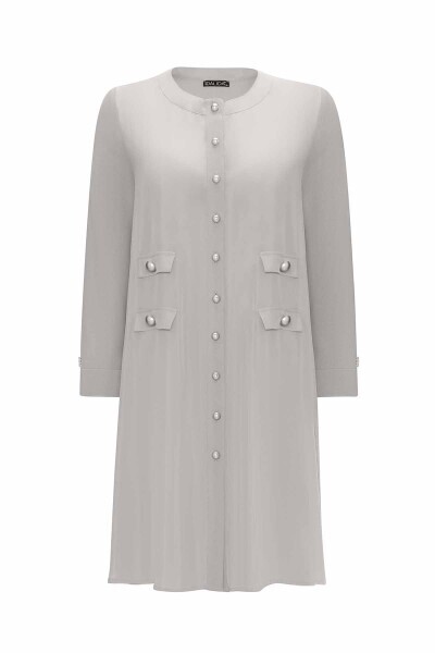 Double Pocket Flap Knitwear-Cupro Cardigan - MISS DALIDA