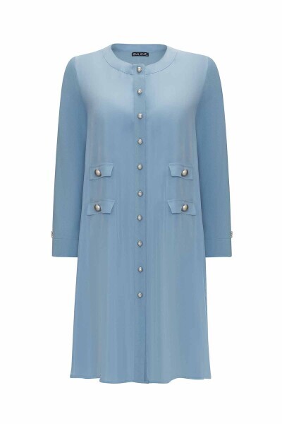 Double Pocket Flap Knitwear-Cupro Cardigan 