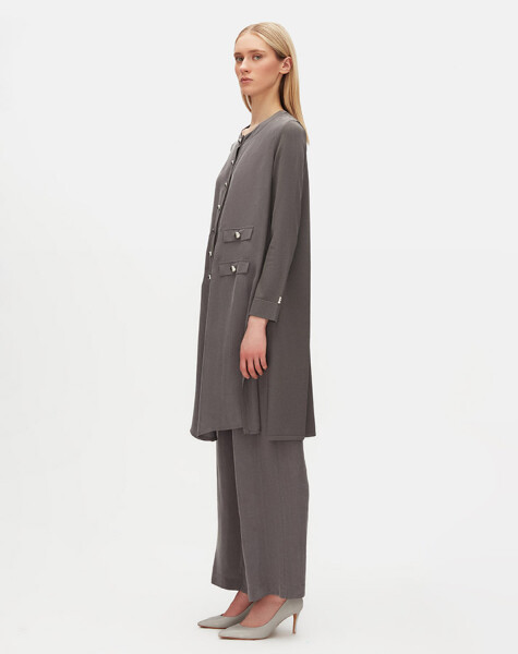 Double Pocket Flap Knitwear Cupro Cardigan - 4