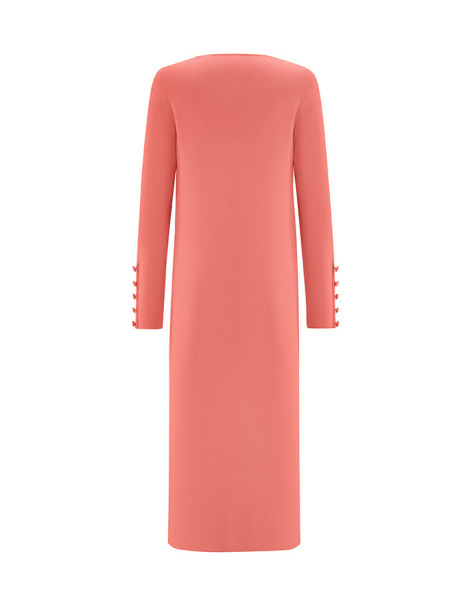 Cepli Temiz Kesim Uzun Açık Kırmızı Hırka - 2