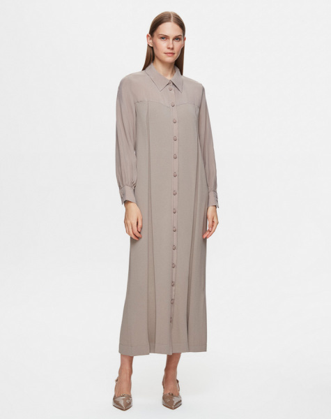 Yaka Triko Cupro Vizon Kap - MISS DALIDA