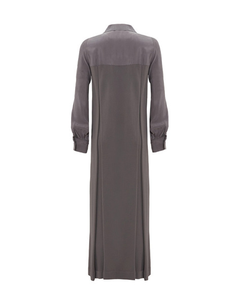 Gömlek Yaka Triko Cupro Antrasit Kap - MISS DALIDA (1)