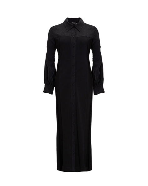 Yaka Triko Cupro Siyah Kap 