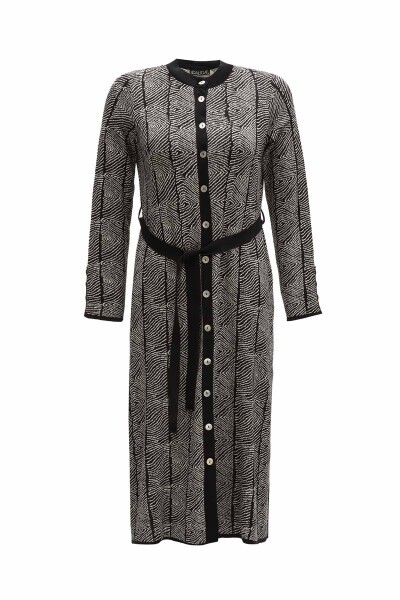 Yumoş İP Round Neck Patterned Cardigan - 1