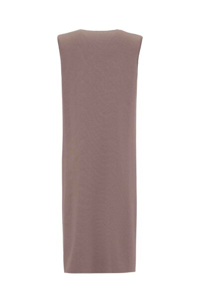 T26K-1001 V Yaka Temiz Kesim Yelek CAPRI-MINK - 2