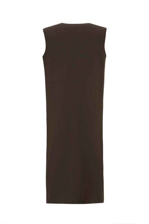 T26K-1001 V Yaka Temiz Kesim Yelek DARDO-TAUPE - 2