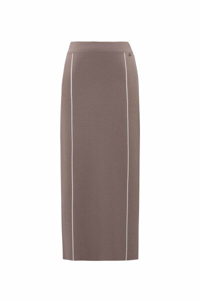 T26K-2009 Çizgi Detaylı Triko Kalem Etek CAPRI-MINK - MISS DALIDA
