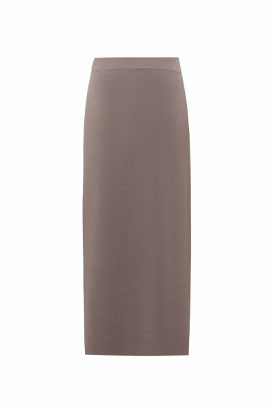 T26K-2009 Çizgi Detaylı Triko Kalem Etek CAPRI-MINK - MISS DALIDA (1)