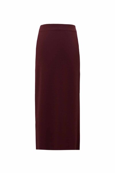 T26K-2009 Çizgi Detaylı Triko Kalem Etek TOGA-BORDO - MISS DALIDA (1)