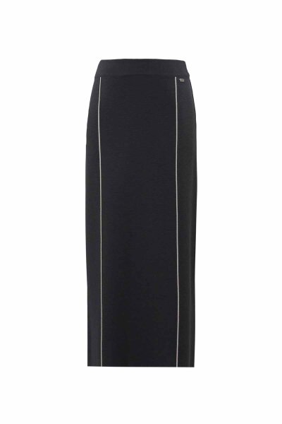 T26K-2009 Çizgi Detaylı Triko Kalem Etek VATE-DARK GREY - MISS DALIDA