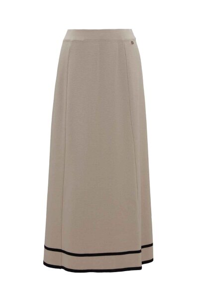 T26K-2013 Çizgi Detaylı Triko Etek ELSA-STONE - 2