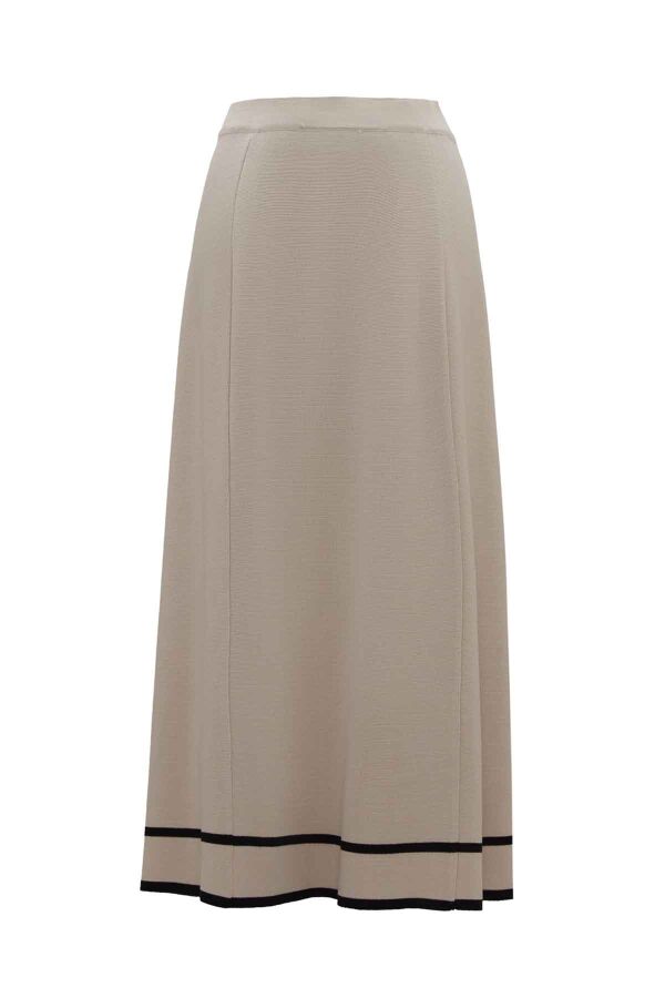 Striped Detailed Knit Skirt - 1