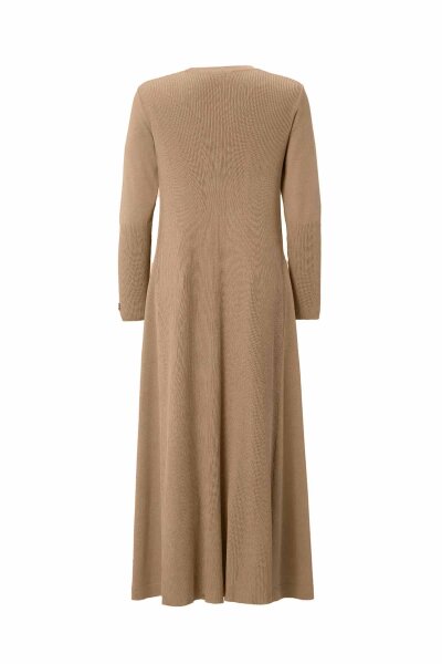 T26K-4009 Düz Renk Rahat Kesim Triko Elbise DORY-CAMEL - 2