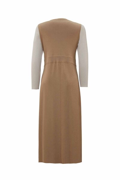 Colorful Sleeve Pleated Detail Dress - 2