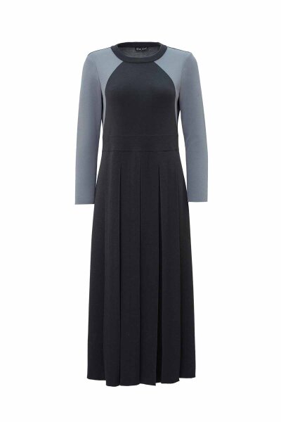 Colorful Sleeve Pleated Detail Dress 