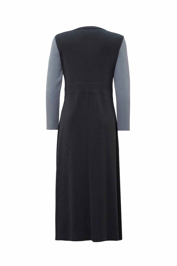 Colorful Sleeve Pleated Detail Dress - 2