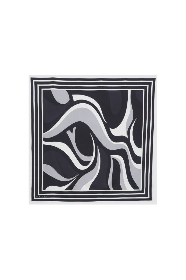 T26K-5001 Eşarp / Şal BLACK 90 x 90 cm - 1