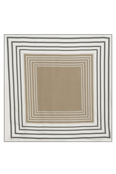 T26K-5003 Eşarp / Şal DARDO-TAUPE / DORY-CAMEL 90 x 90 cm - MISS DALIDA