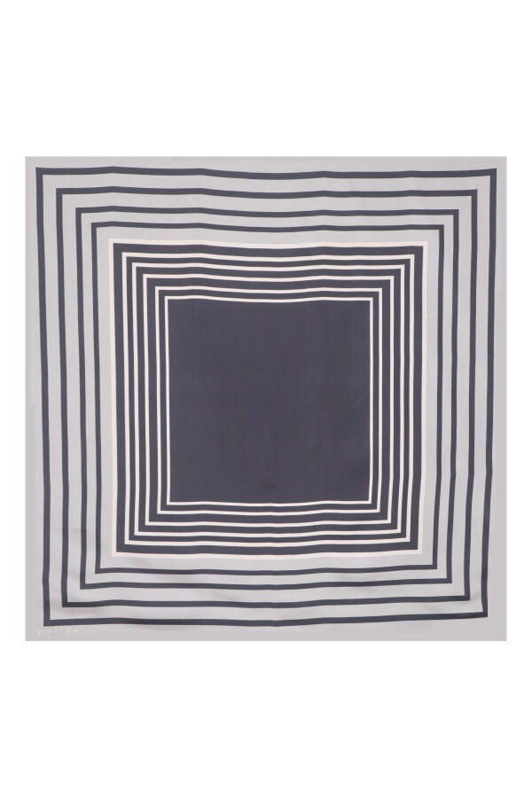 T26K-5003 Eşarp / Şal OASI-DARK NAVY 90 x 90 cm - 1