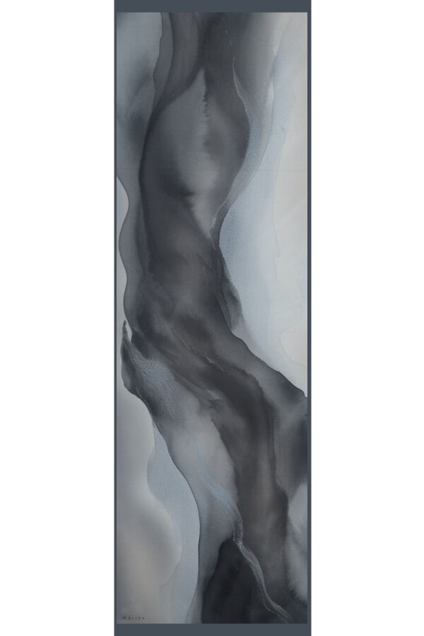 T26K-5015 Eşarp / Şal VATE-DARK GREY 70 x 200 cm - 1