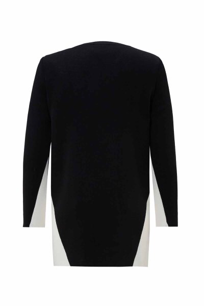 T26K-6005 Yanları Renkli Triko Tunik BLACK - 2