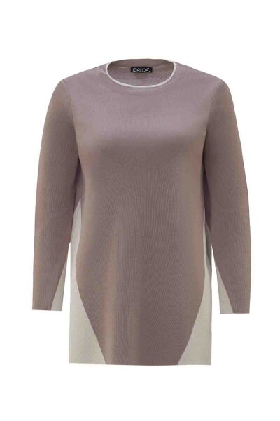 T26K-6005 Yanları Renkli Triko Tunik CAPRI-MINK - MISS DALIDA