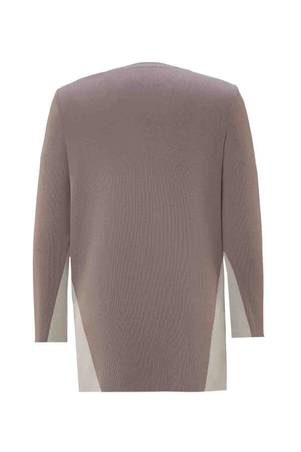 T26K-6005 Yanları Renkli Triko Tunik CAPRI-MINK - 2