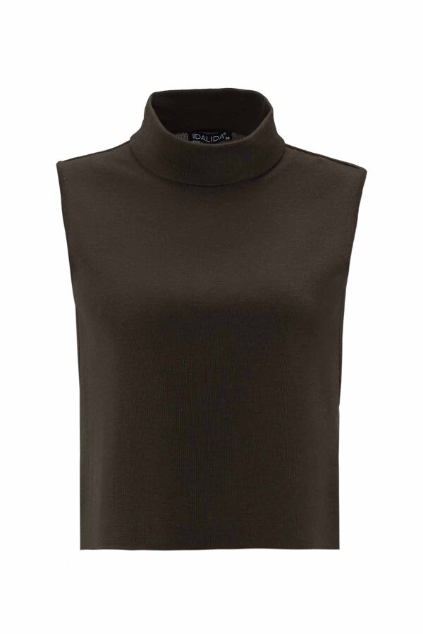 T26K-6006 Dik Yaka Kolsuz Triko İçlik DARDO-TAUPE - 1