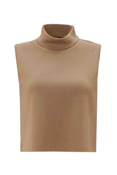 T26K-6006 Dik Yaka Kolsuz Triko İçlik DORY-CAMEL - MISS DALIDA