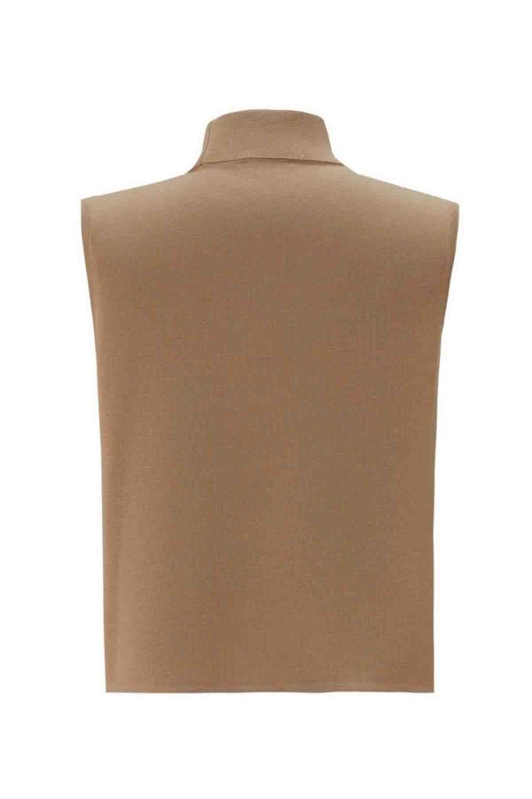 T26K-6006 Dik Yaka Kolsuz Triko İçlik DORY-CAMEL - 2