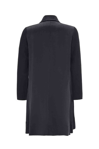 T26K-6007 Gömlek Yaka Triko-Cupro Tunik DARK GREY - MISS DALIDA (1)