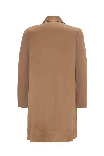 T26K-6007 Gömlek Yaka Triko-Cupro Tunik GOLD - 2