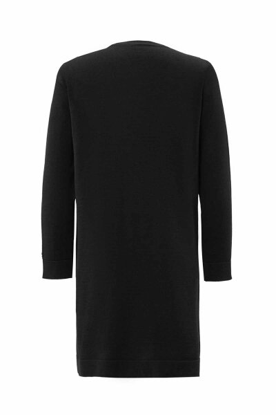 T26K-6008 Yırtmaç Detaylı Triko Tunik BLACK - MISS DALIDA (1)