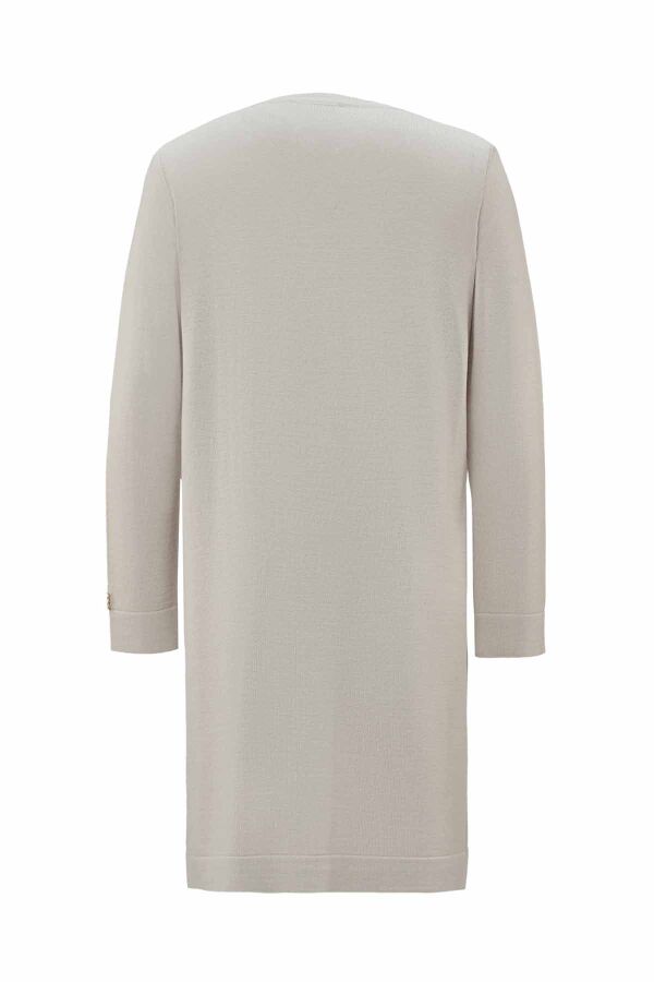 T26K-6008 Yırtmaç Detaylı Triko Tunik ELSA-STONE - 2