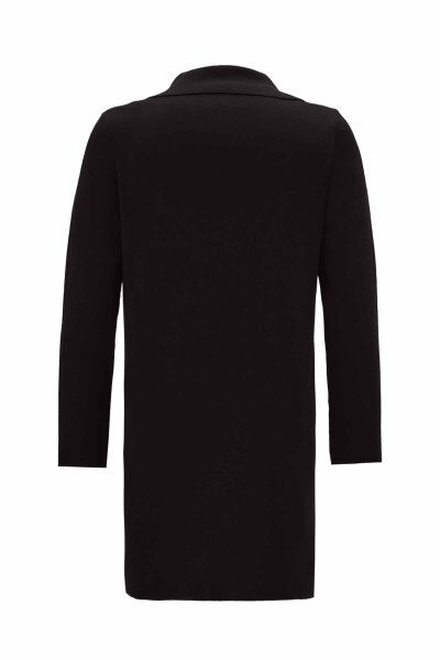 T26K-6012 Asimetrik Kesim Gömlek Yaka Tunik BLACK - 2