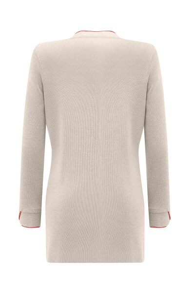 T26K-6013 Yaka ve Bilek Detaylı Triko Tunik ELSA-STONE - MISS DALIDA (1)