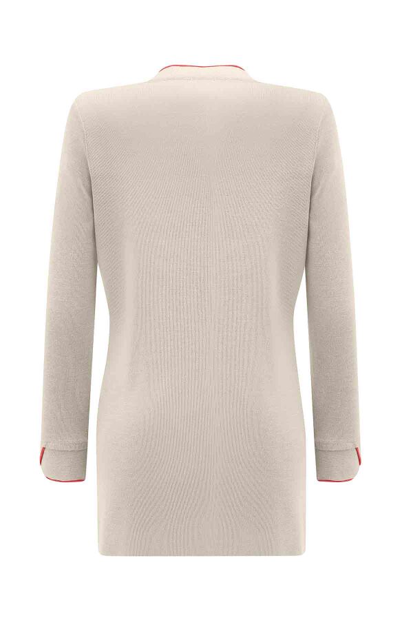 T26K-6013 Yaka ve Bilek Detaylı Triko Tunik ELSA-STONE - 2