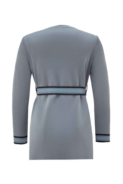 T26K-6015 Beli Kuşak Detaylı Triko Tunik ORMA-GREY - MISS DALIDA (1)