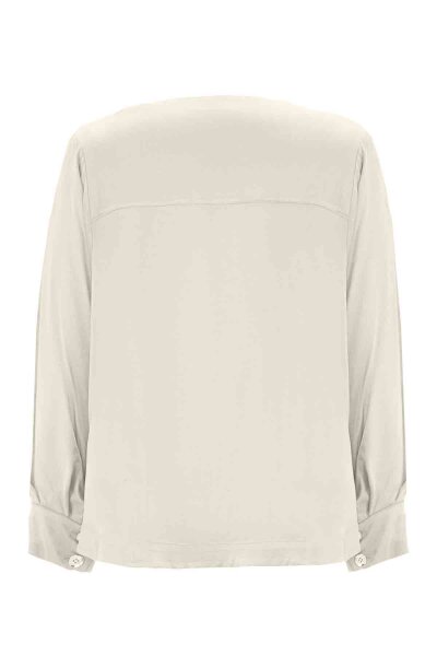 T26K-6016 Düğme Detaylı Uzun Kollu Tunik STONE - 2