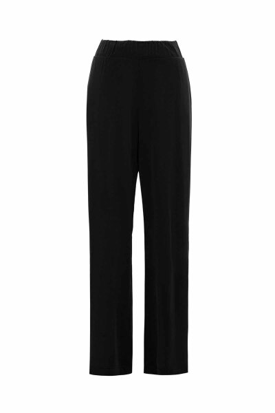 T26K-7003 Boru Paça Kumaş Pantolon BLACK - 1